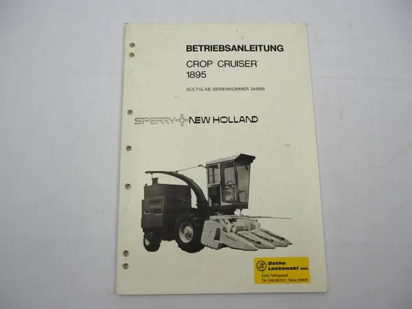 Original Sperry New Holland 1895 Feldhäcksler Betriebsanleitung Wartung 1979