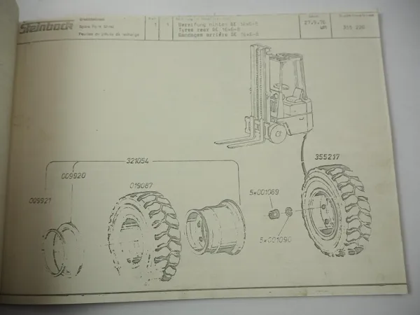 Original Steinbock EFG 1HC 320Z Elektrostapler Ersatzteilkatalog Spare Parts 79