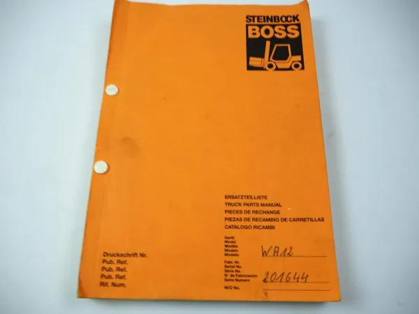 Original Steinbock WA12 Hochhubwagen Ersatzteilkatalog Truck Parts List 1994