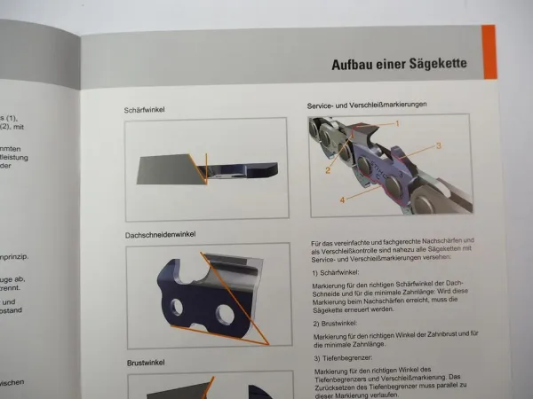 Original Stihl Sägeketten schärfen Ratgeber Handbuch 2012 Motorsäge