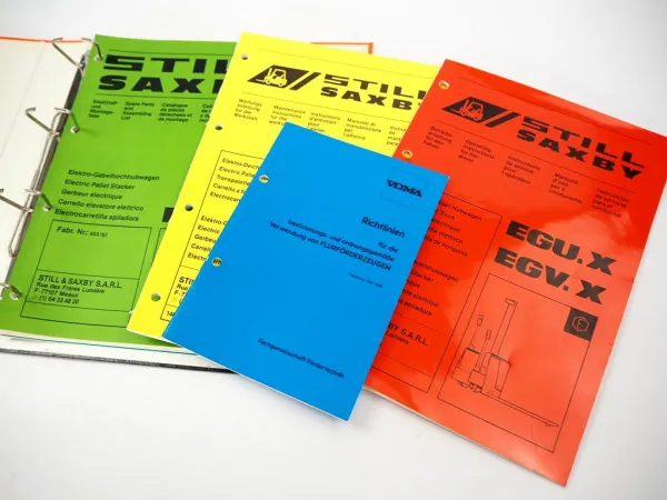 Original Still Saxby EGU.X EGV.X Hubwagen Betriebsanleitung Ersatzteilliste 1990
