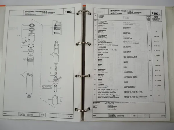 Original Still Wagner FM Typ 447 Schubmaststapler Ersatzteilliste Schaltpläne Spare Parts List 2001