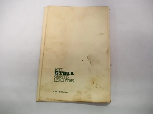 Original Stoll Frontlader Anbauanleitung Ersatzteilliste für Deutz Schlepper 1969