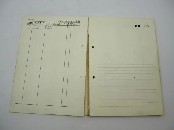Original TCM FG30Z4 FD30Z4 Forklift Truck Parts Manual Ersatzteilliste Englisch