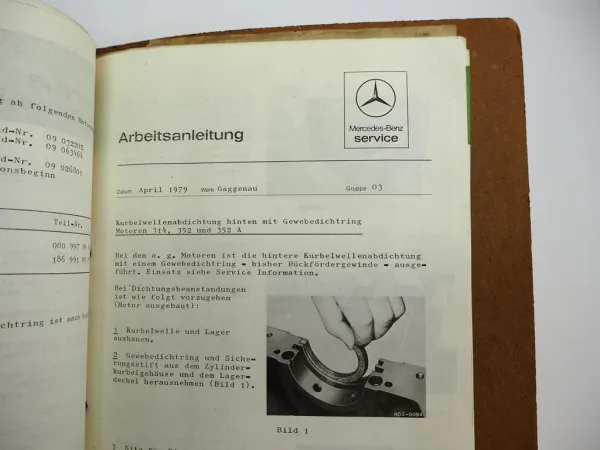 Original Unimog 403 406 413 424 425 435 MB-Trac 440 Service Information 1979/80
