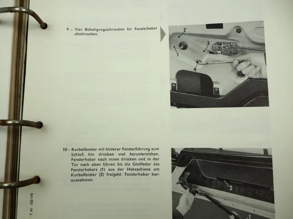 Original VW 1500 Reparaturleitfaden 1961 Rahmen & Aufbau Limousine / Variant