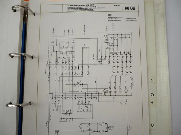 Original Wagner EGV EGU EGN EGA EGZ Betriebsanleitung & Ersatzteilliste 1990