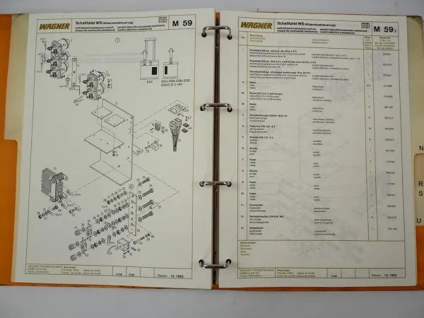 Original Wagner EGV EGU EGN EGA EGZ Hubwagen Betriebsanleitung Ersatzteilliste