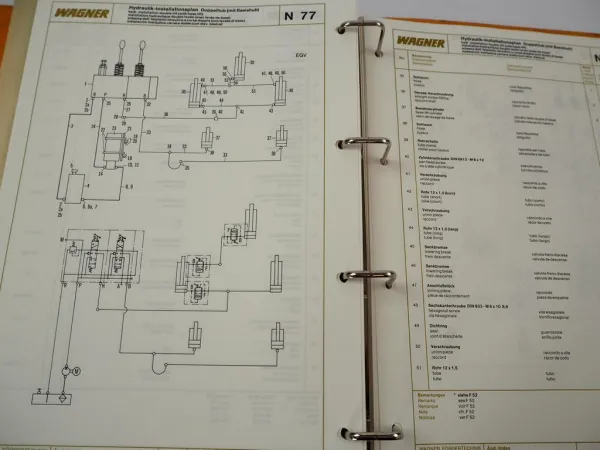 Original Wagner EGV EGU EGN EGA EGZ Hubwagen Betriebsanleitung Ersatzteilliste