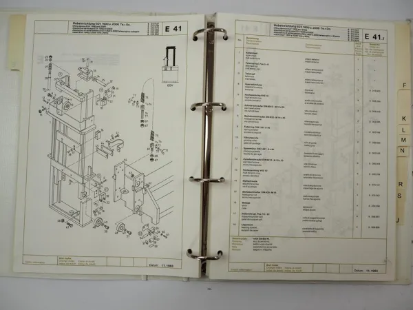 Original Wagner EGV EGU EGN EGA EGZ Hubwagen Betriebsanleitung Ersatzteilliste