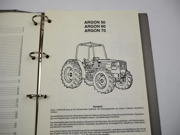 Original Werkstatthandbuch Same Argon 50 60 70 Instandsetzung Reparaturanleitung