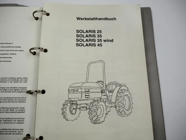 Original Werkstatthandbuch Same Solaris 25 35 WIN 45 Instandsetzung Reparaturanleitung