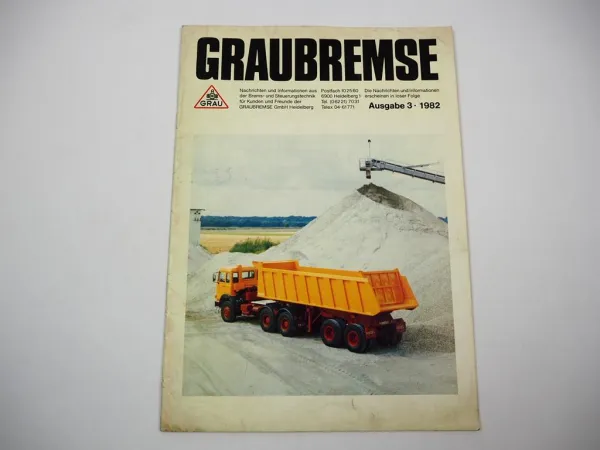 Original Werkszeitung Graubremse Ausgabe 3 von 1982 Bremsanlagen für LKW