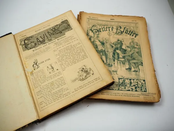 Original Zeitschrift Caviar Pikante und heitere Blätter Budapest 1886 und 1891