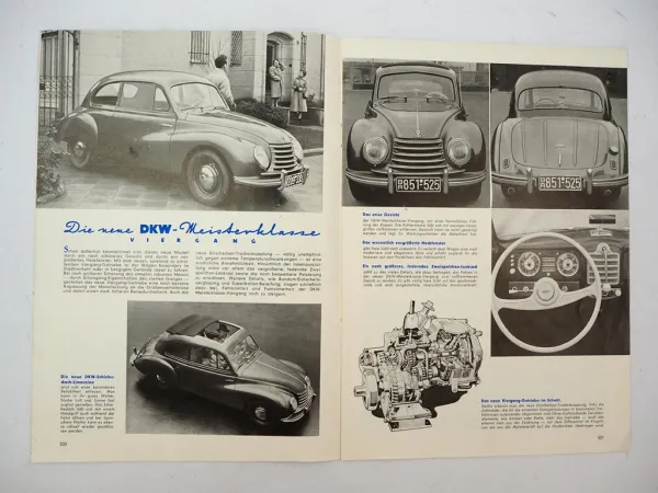 Original Zeitschrift DKW Nachrichten Nr. 22 1953 PKW Postbus Motorrad