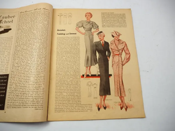Original Zeitschrift Modenschau 1936 Damenmode