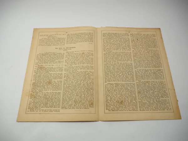 Original Zeitungsblatt Die neue Welt des Schützenhauses zu Leipzig ca. 1865