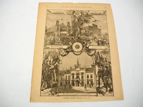 Original Zeitungsblatt Die Vereinstage in Herrmannstadt Sibiu Siebenbürgen 1883