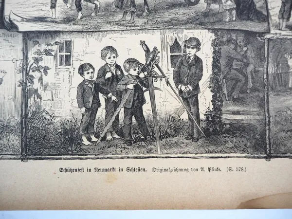Original Zeitungsblatt Schützenfest in Neumarkt in Schlesien 1882