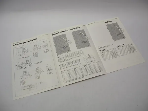 Original Zeppelin ZM 9 Kompaktbagger Prospekt mit techischen Daten 05/1988