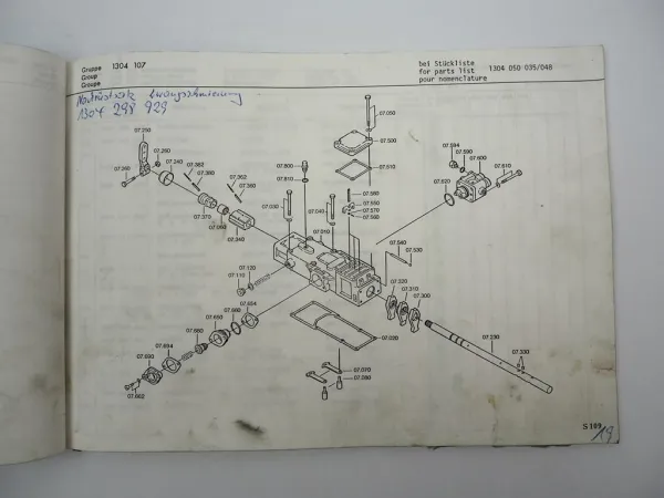 Original ZF 16 S 109 Ecomid Getriebe Ersatzteilliste MAN Spare Parts List 5/1989