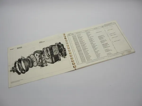 Original ZF 4 PW 45 H Planetenwendegetriebe Ersatzteilliste O&K Parts List 09/75