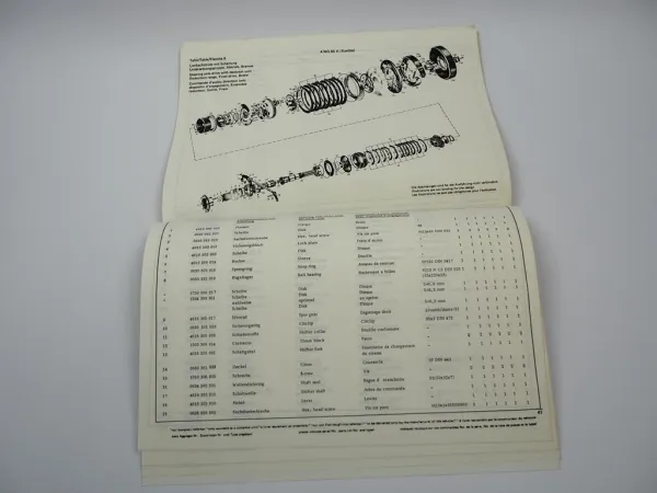 Original ZF 4 WG 65 II Getriebe Ersatzteilliste Kaelble Spare Parts List 12/1980