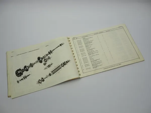 Original ZF 4 WG 65 II Viergang Wendegetriebe Ersatzteilliste Kaelble 02/1969