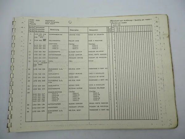 Original ZF 5 K-90 GP Allklauen Getriebe Ersatzteilliste DAF Parts List 04/1979