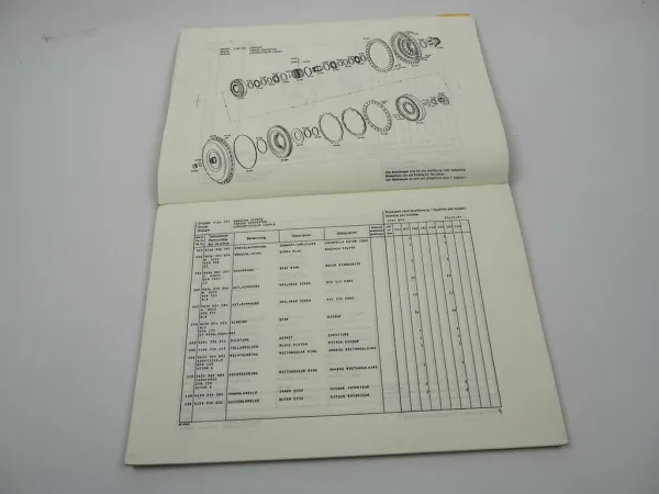 Original ZF 6 WG-180 & HN 500 Hydromediagetriebe Ersatzteilliste Parts List 4/84