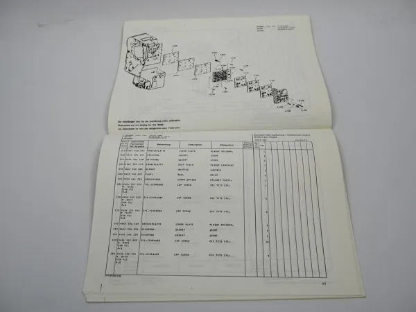 Original ZF 6 WG-180 Hydromediagetriebe Ersatzteilliste O&K Faun Parts List 6/89