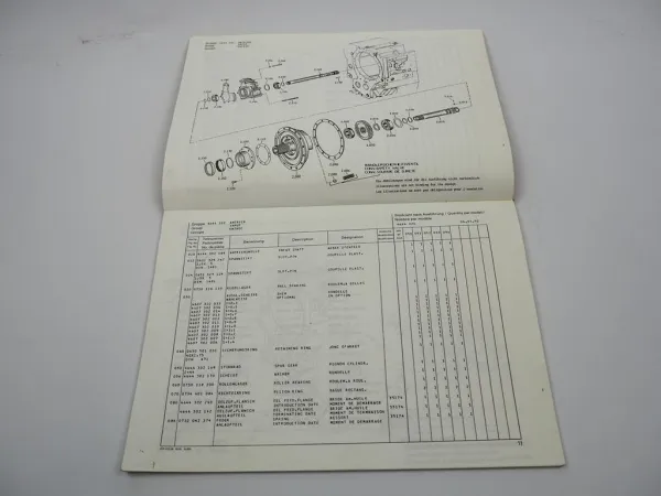 Original ZF 6 WG-200 Hydromedia Getriebe Ersatzteilliste Faun Parts List 03/1992