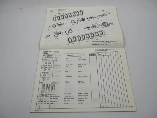 Original ZF 6 WG-200 Hydromedia Getriebe Ersatzteilliste Faun Parts List 04/1996