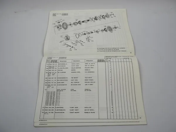 Original ZF 6 WG-200 Hydromedia Getriebe Ersatzteilliste Moxy Parts List 04/1995