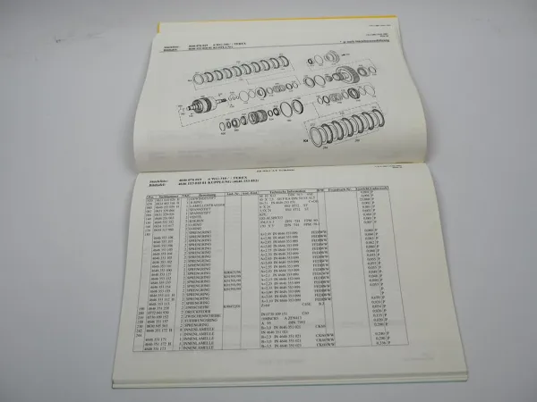 Original ZF 6 WG-310 Wendegetriebe Ersatzteilliste Terex Technische Daten 2/2003