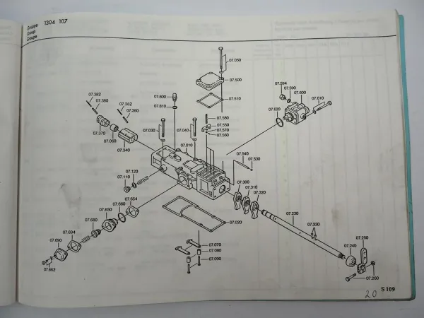 Original ZF 9 S 109 Ecomid Getriebe Ersatzteilliste MAN Spare Parts List 05/1988