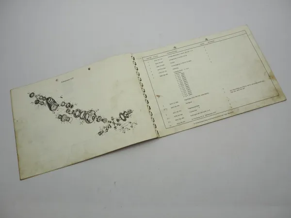 Original ZF Achseinsatz DST Ersatzteilliste Kässbohrer Schmiervorschrift 10/1969