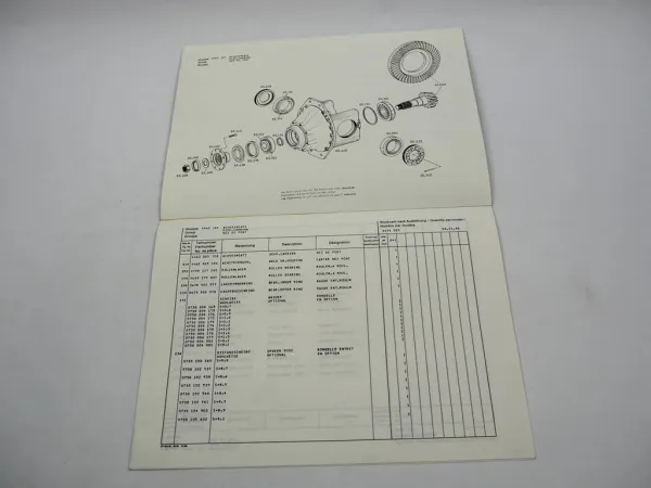 Original ZF AP-409 Planetenachse Ersatzteilliste Hanomag Spare Parts List 1/1985