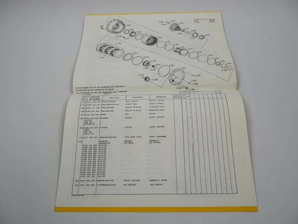 Original ZF AP-409 Planetenachse Ersatzteilliste Liebherr Parts List 06/1989