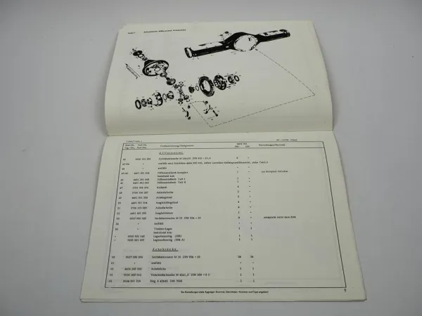 Original ZF AP-5/DK Planetenstarrachse Ersatzteilliste Frisch Baumaschinen 11/73
