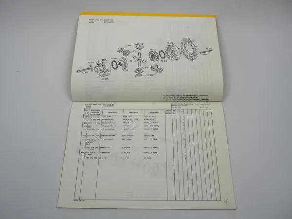 Original ZF AP-B 355 Planetenachse Ersatzteilliste Sennebogen Parts List 03/1990
