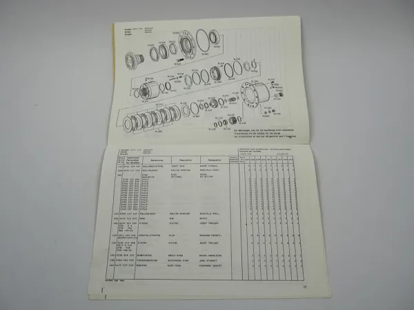 Original ZF AP-B 755 Planetenachse Ersatzteilliste Liebherr Parts List 09/1993