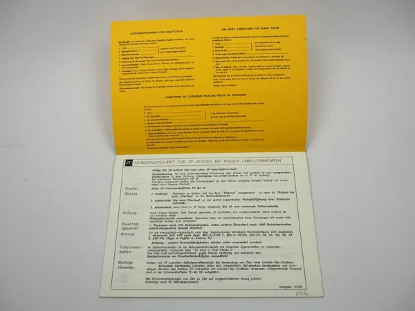 Original ZF APL-B 755 Planetenlenkachse Ersatzteilliste Liebherr Parts List 11/92