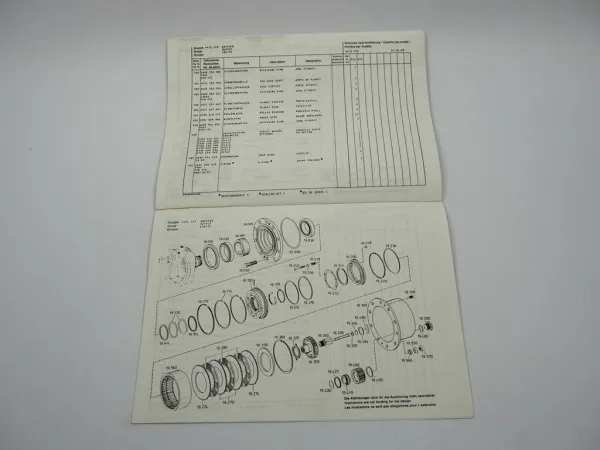 Original ZF APL-B 765 Planetenlenkachse Ersatzteilliste Eder Parts List 01/1988
