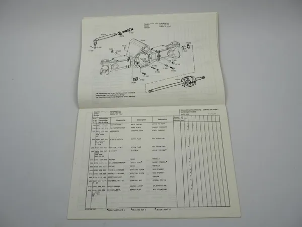 Original ZF APL-B 775 Planetenlenkachse Ersatzteilliste Eder Parts List 01/1988