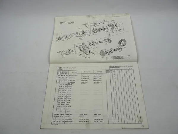 Original ZF CK -7 CK Z-7 Achseinsatz Ersatzteilliste Krupp Parts List 07/1988
