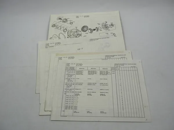 Original ZF CK -7 CK Z-7 Achseinsatz Ersatzteilliste Krupp Parts List 07/1988