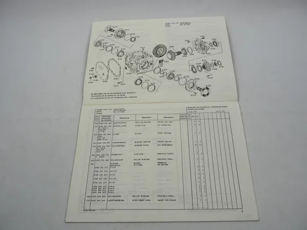 Original ZF CK -7 CK Z-7 Achseinsatz Ersatzteilliste Krupp Parts List 12/1989
