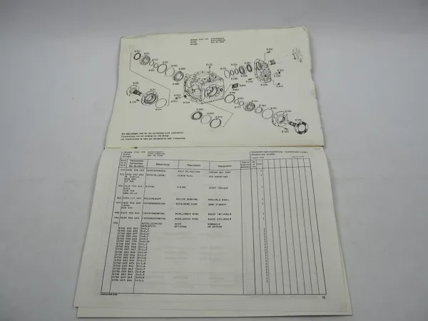 Original ZF CK -7 CK Z-7 Achseinsatz Ersatzteilliste Krupp Parts List 12/1989