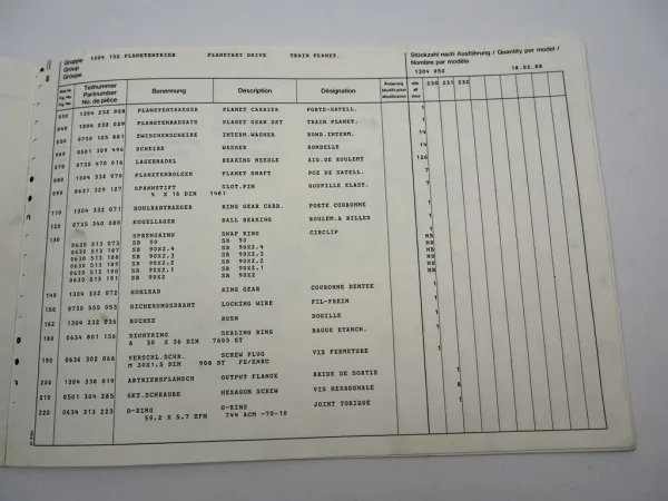 Original ZF Ecomid 6 S 150 C Getriebe Ersatzteilliste Auwärter Parts List 2/1988